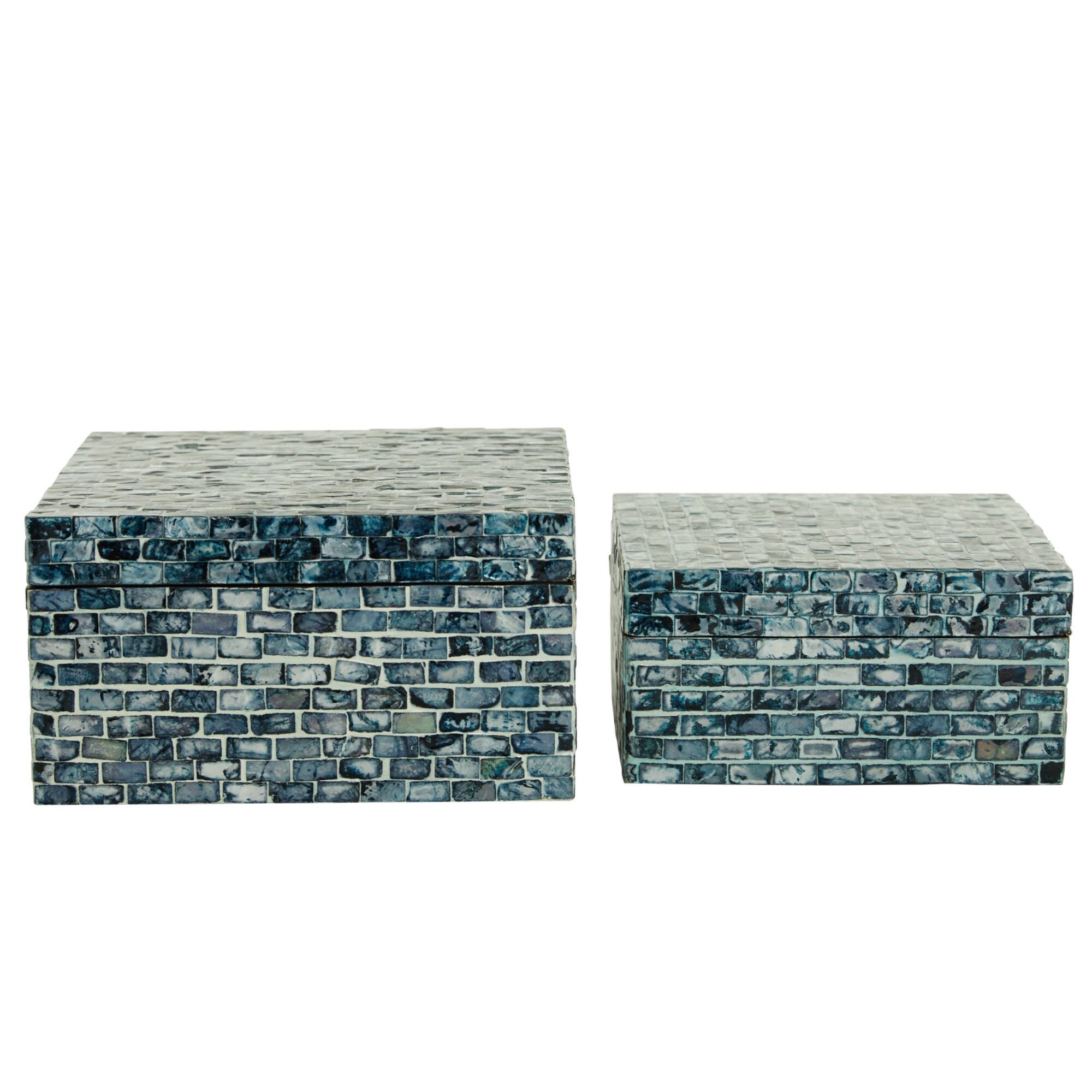 Blue Mother of Pearl Coastal Box Set